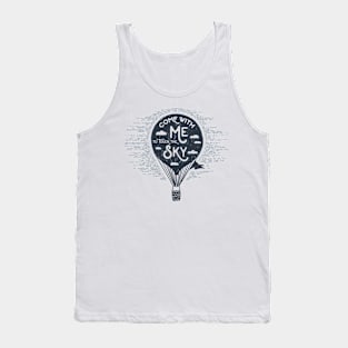 Come with me to Touch the Sky, Black Design Tank Top